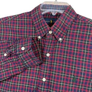 Ralph Lauren Men's Plaid Button Down Long Sleeve Shirt Size Medium